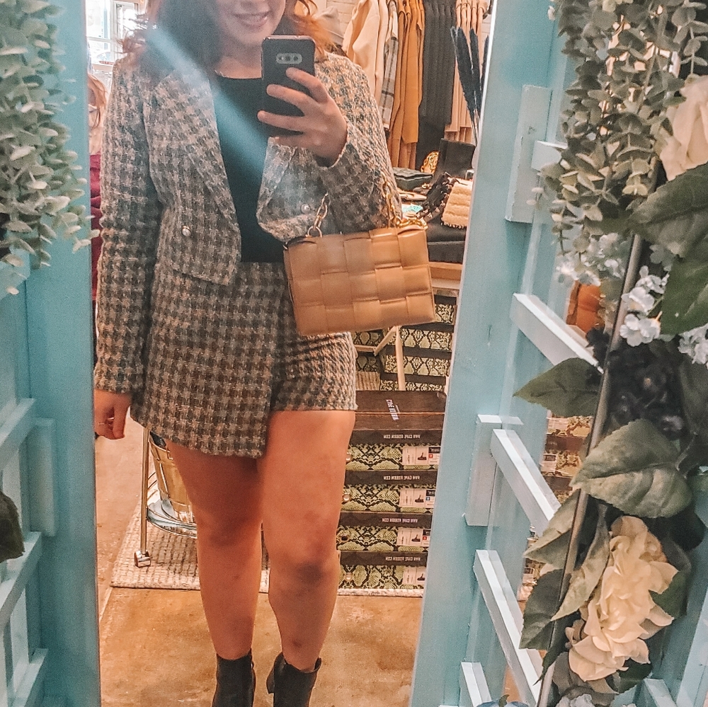 Tweed blazer skort set